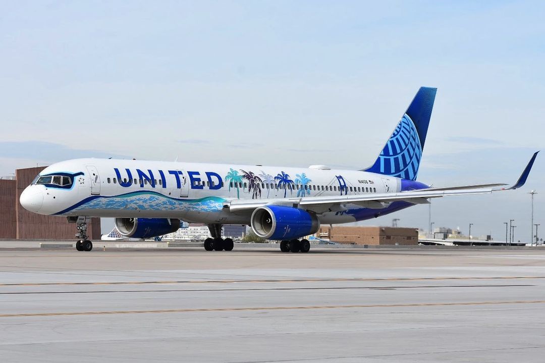 United airlines plane on the tarmack 