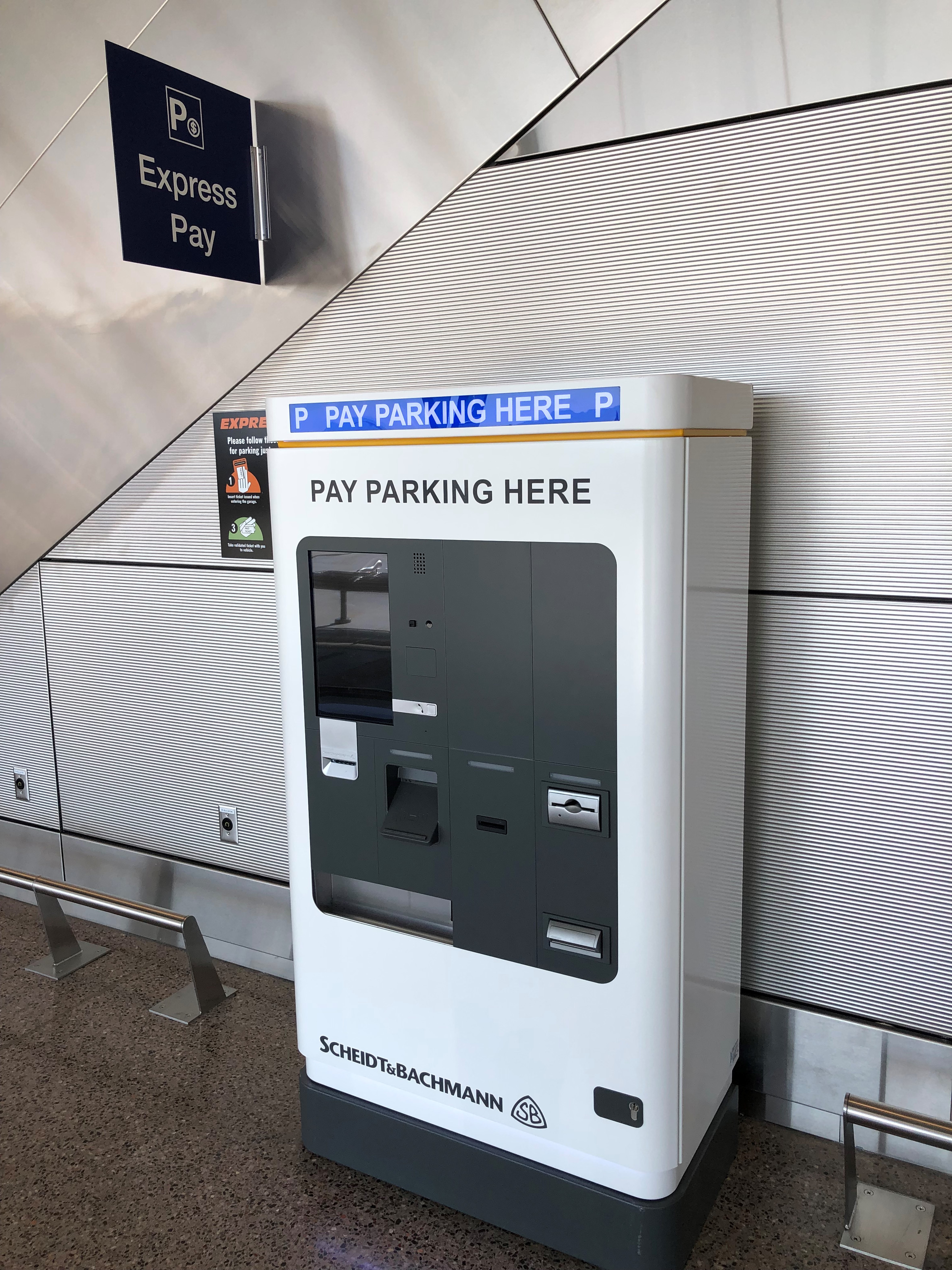 A machine for paying parking